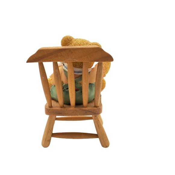 Cherished Teddies 141283 JOHN Thanksgiving Son In Chair 1996 Figurine Boy - Picture 3 of 6